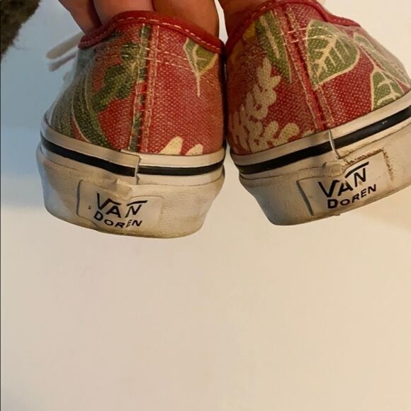 Vans Red Tropical Doren Authentic Sneakers - Picture 7 of 7